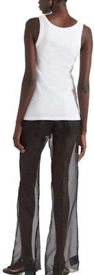 (Women) PRADA White Sequin Logo Tank Top. 39546R-13X6-F0009-S-OOO Shop (Women) PRADA White Sequin Logo Tank Top. 39546R-13X6-F0009-S-OOO