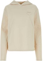 (Women) PRADA White Solid Color Hooded Badge Knit Sweater. 134691SOOO14LY-F0018 (Women) PRADA White Solid Color Hooded Badge Knit Sweater. 134691SOOO14LY-F0018