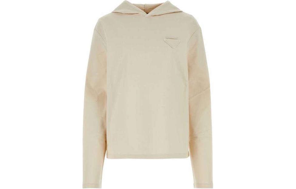 Order (W) PRADA 白色纯色连帽徽章针织毛衣 134691SOOO14LY-F0018