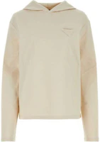 Order (W) PRADA 白色純色連帽徽章針織毛衣 134691SOOO14LY-F0018