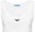 Details for (Women) PRADA White Solid Logo Knit Tank Top. 39546C-10Z0-F0009-S-231