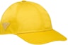Buy (Women) PRADA Yellow Baseball Cap with Triangle Metal Logo 1HC2742DMIF0010