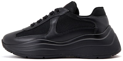 (W) 普拉达美洲杯黑色运动鞋 3E6420-6GW-F0002 Buy (W) 普拉达美洲杯黑色运动鞋 3E6420-6GW-F0002