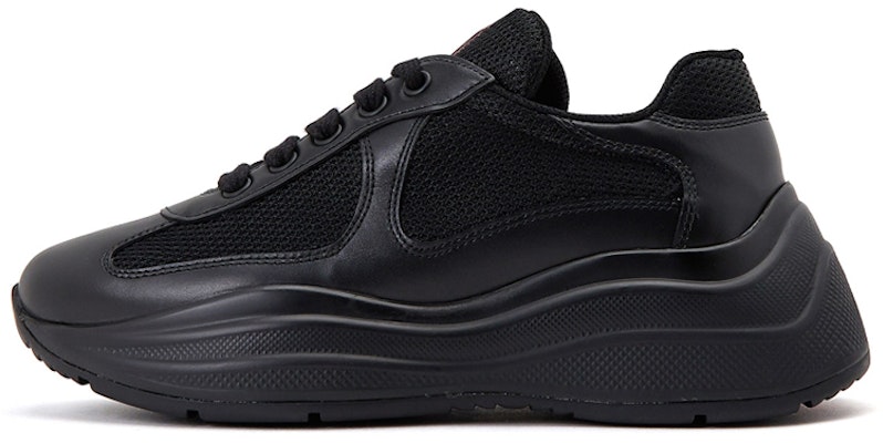 (W) 普拉达美洲杯黑色运动鞋 3E6420-6GW-F0002 Buy (W) 普拉达美洲杯黑色运动鞋 3E6420-6GW-F0002