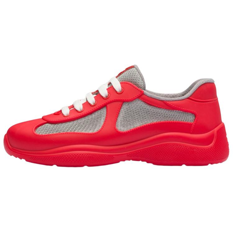 (Women) Prada America's Cup 'Red Fashion Low-Top' 3E6500_3LLJ_F0011_F_025
