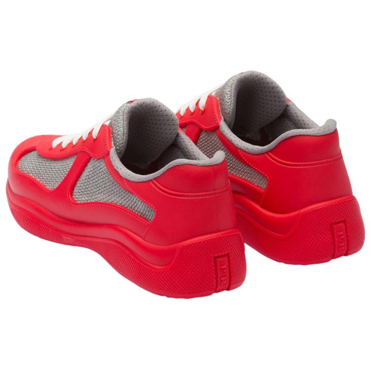 Purchase PRADA 美洲杯 橡膠織物 時尚繫帶 低筒 運動休閒鞋 女款 紅色