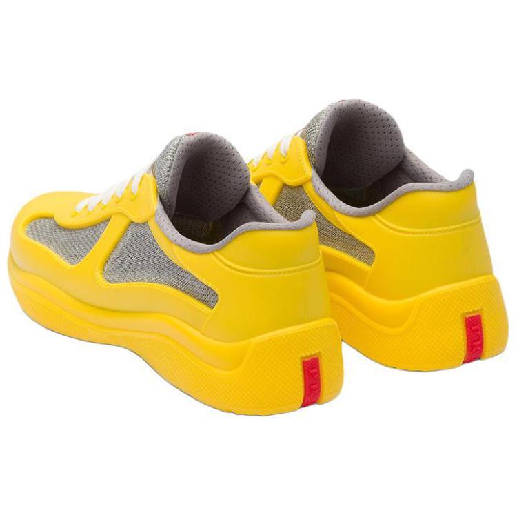Purchase PRADA America's Cup 織物橡膠 系帶 減震 低幫 運動休閒鞋 女款 黃色