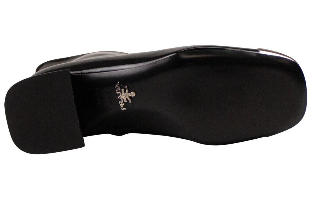 Purchase PRADA 漆皮 圓頭套穿 短靴 女款 黑色