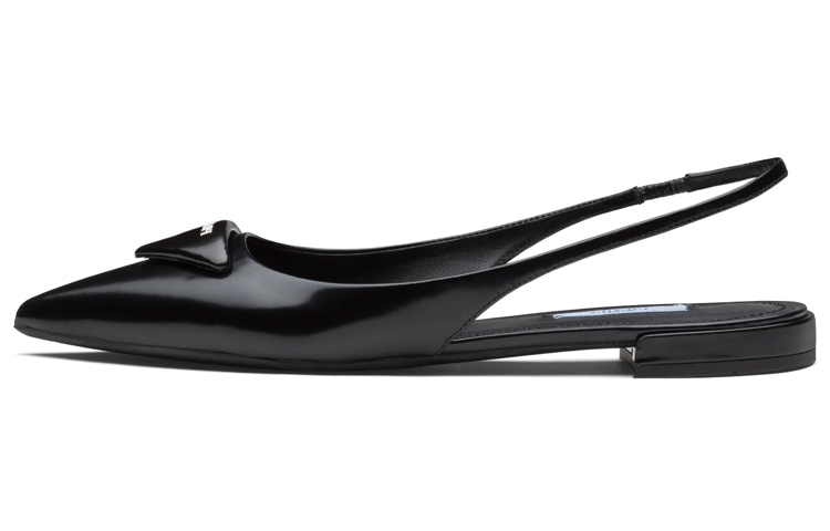 (W) Prada Ballet Flats 'Black Patent Leather'