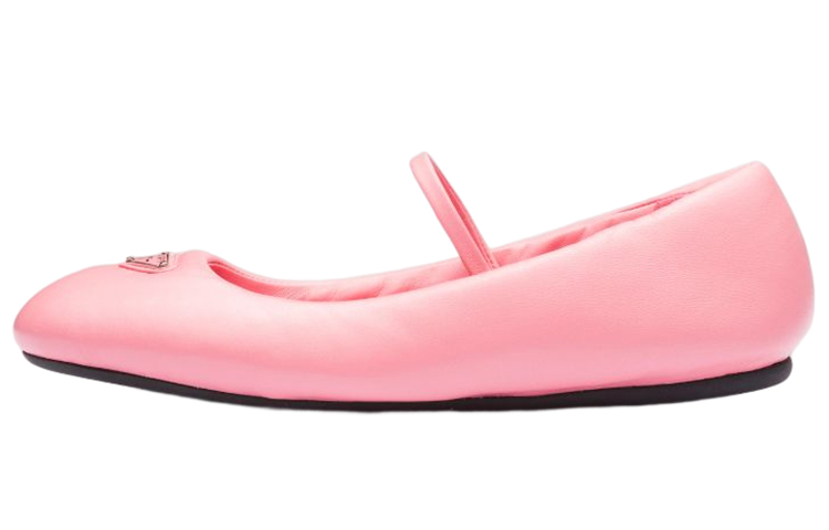 (W) Prada Ballet Flats 'Pink Logo'