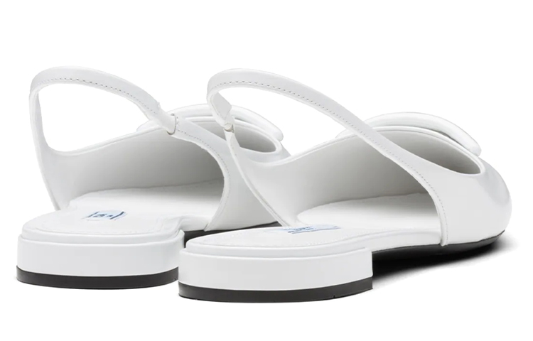 (W) Prada Ballet Flats 'White Patent Leather with Back Strap' 圖 4