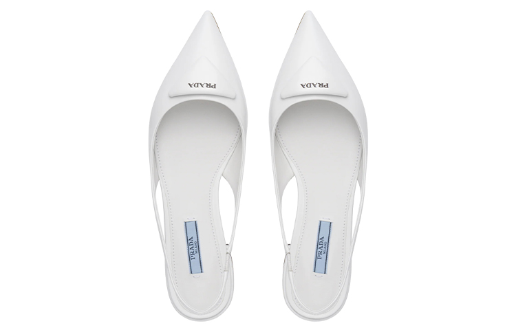 (W) Prada Ballet Flats 'White Patent Leather with Back Strap' 圖 5