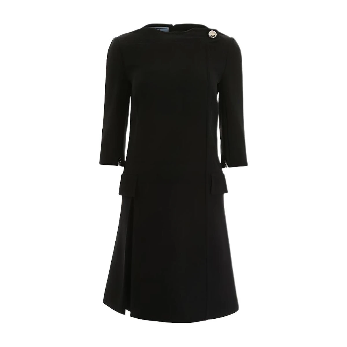 Buy (Women) PRADA Black Cady A-Line Short Sleeve Dress P38Z6-N5U-F0002 - Novelship Buy (Women) PRADA Black Cady A-Line Short Sleeve Dress P38Z6-N5U-F0002 - Novelship