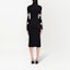 Shop (Women) PRADA Black Long-Sleeve Midi Dress with Hollow Out High Neck Design 23843S2111YRO-F0002