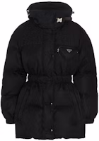 (Women) PRADA Black Re-Nylon Fitted Puffer Jacket with Zip and Fleece Lining. 29Y966-1WQ8-F0002 (Women) PRADA Black Re-Nylon Fitted Puffer Jacket with Zip and Fleece Lining. 29Y966-1WQ8-F0002
