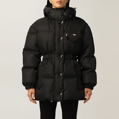 (Women) PRADA Black Re-Nylon Fitted Puffer Jacket with Zip and Fleece Lining. 29Y966-1WQ8-F0002 Shop (Women) PRADA Black Re-Nylon Fitted Puffer Jacket with Zip and Fleece Lining. 29Y966-1WQ8-F0002