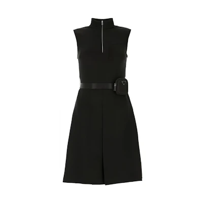 (Women) PRADA Black Sleeveless Polyester A-Line Casual Dress P3B81HS2021RW9-F0002