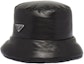 Order (W) Sombrero de Cubo PRADA Negro de Piel Suave con Logo Triángulo para Mujer 1HC248-2DYI-F0002