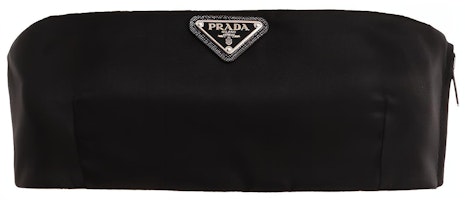 (Women) PRADA Black Triangle Logo Tube Top 240707-1WQ8-F0002-S-212 (Women) PRADA Black Triangle Logo Tube Top 240707-1WQ8-F0002-S-212