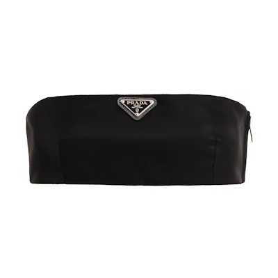 (Women) PRADA Black Triangle Logo Tube Top 240707-1WQ8-F0002-S-212
