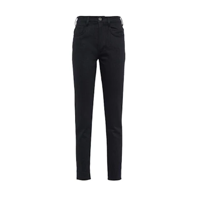 (Women) PRADA Black Zip Stretch Denim Jeans GFP456-1W42-F0557-S-202