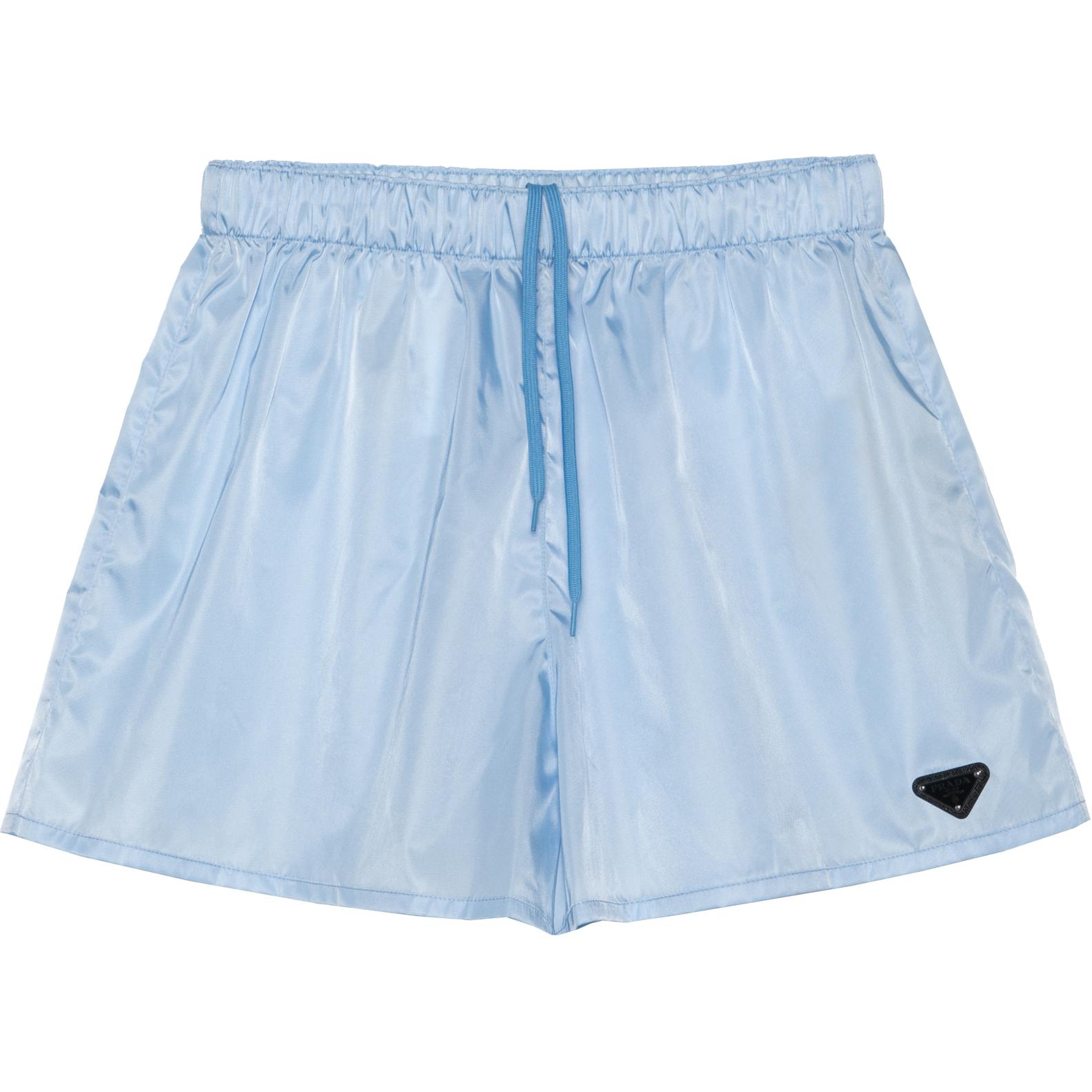 (Women) PRADA Blue High-Waisted Shorts with Metal Triangle Logo. 22C757-1WQ8-F0076-S-221 圖 2