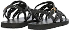 Shop (W) Sandal Kulit Anyaman Prada 'Hitam' 1X186M_027_F0002_F_A015