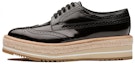 Buy (W) Kasut Kulit Berus Microsole Trim Brogue Prada 'Hitam' 1E722E_055_F0002_F_D030
