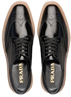 (W) プラダ ブラッシュドレザー ブローグシューズ (黒) 1E722E_055_F0002_F_D030 Lookbook (W) プラダ ブラッシュドレザー ブローグシューズ (黒) 1E722E_055_F0002_F_D030