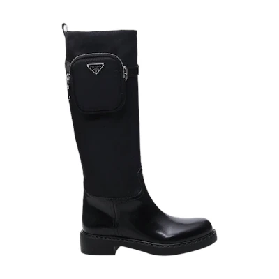(W) Prada Brushed Leather 'Black'