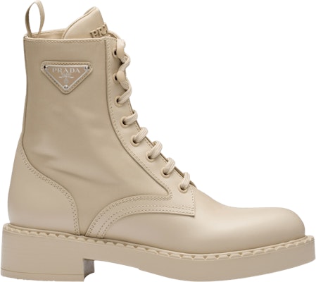 (Women) Prada Brushed Leather and Re-Nylon Ankle Boot 'Desert Beige' 1T782M-3LF7-F0F24 Buy (Women) Prada Brushed Leather and Re-Nylon Ankle Boot 'Desert Beige' 1T782M-3LF7-F0F24