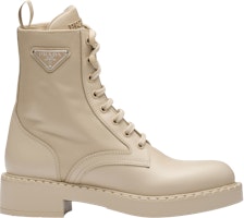 (Women) Prada Brushed Leather and Re-Nylon Ankle Boot 'Desert Beige' 1T782M-3LF7-F0F24 (Women) Prada Brushed Leather and Re-Nylon Ankle Boot 'Desert Beige' 1T782M-3LF7-F0F24
