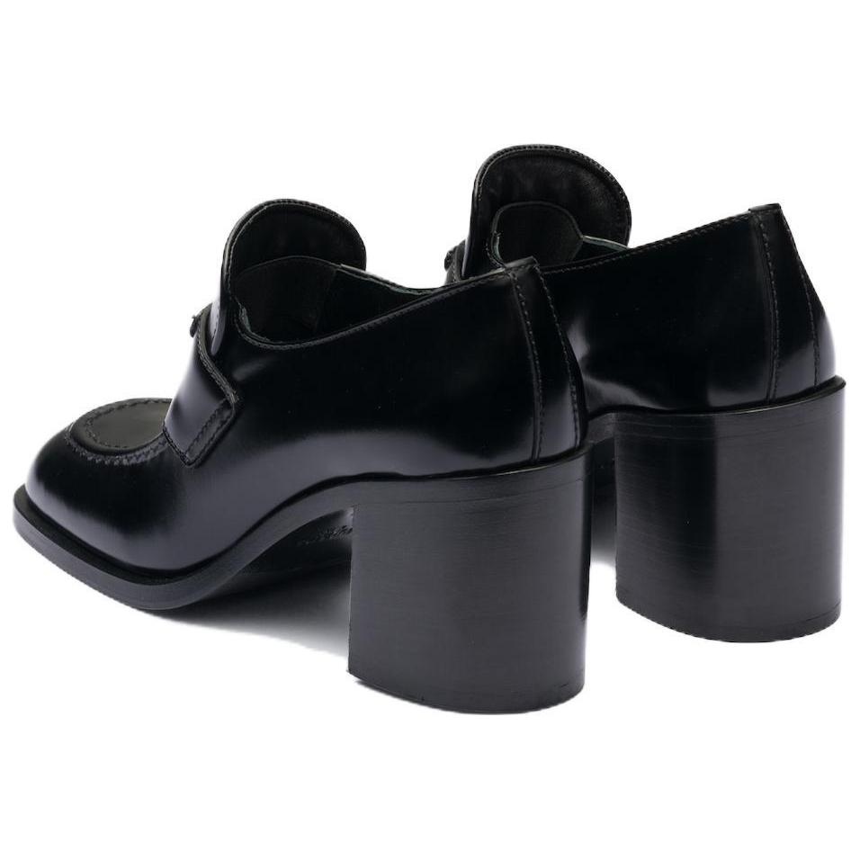 Purchase (W) Prada Kasut Loafer Tumit Tinggi Kulit Hitam 1D223N_055_F0002_F_075