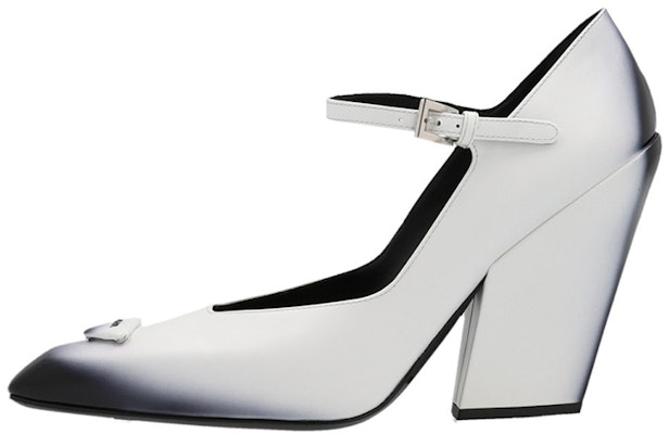(W) Prada Kasut Tumit Kulit Berkilat 'Putih Hitam Ombre' 1I982M_055_F0009_F_A095 Buy (W) Prada Kasut Tumit Kulit Berkilat 'Putih Hitam Ombre' 1I982M_055_F0009_F_A095