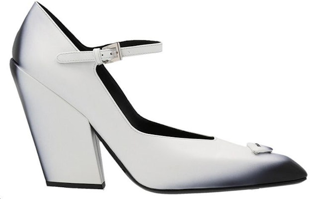 (W) Prada Kasut Tumit Kulit Berkilat 'Putih Hitam Ombre' 1I982M_055_F0009_F_A095 Order (W) Prada Kasut Tumit Kulit Berkilat 'Putih Hitam Ombre' 1I982M_055_F0009_F_A095
