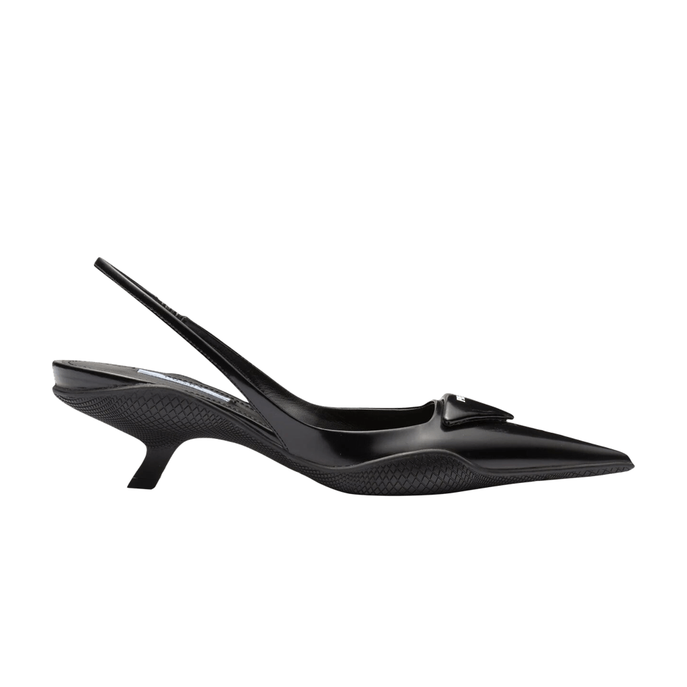 Buy (W) Kasut Tumit Tinggi Belakang Prada Kulit 'Hitam' 1I565M-055-F0002