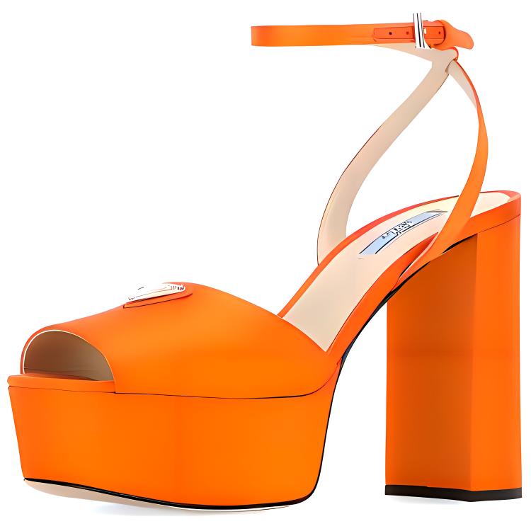 Lookbook (Women) Prada Buckle Fashion Sandals 'Orange' 1XP48B_F115_049_F_0049
