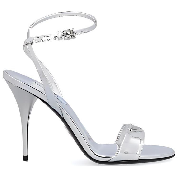 (W) Prada Buckle High Heel Peep Toe 'Silver Fashion Sandal' 圖 2
