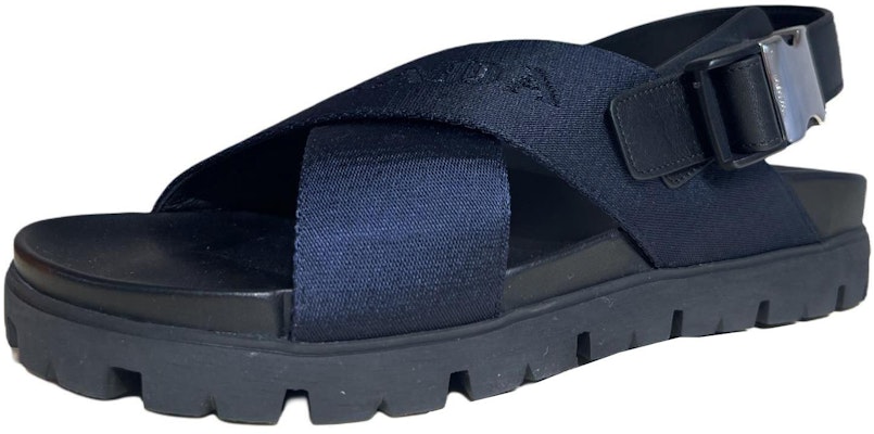 PRADA普拉達 露趾扣環 沙灘涼鞋 女款 藍色 Lookbook PRADA普拉達 露趾扣環 沙灘涼鞋 女款 藍色