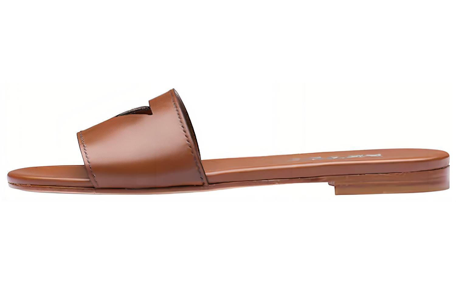(Women) Prada Calfskin Cutout Strap Slide 'Brandy' 1XX497_3A6H_F0134_F-_010
