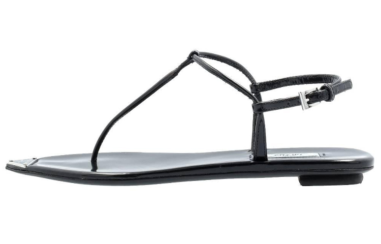 (W) Prada Calfskin Fashion Sandals 'Black'