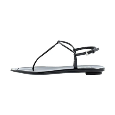(W) Prada Calfskin Fashion Sandals 'Black'
