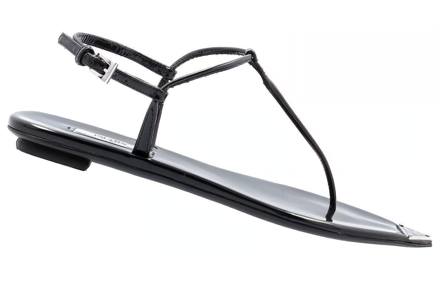 (W) Prada Calfskin Fashion Sandals 'Black' 圖 2