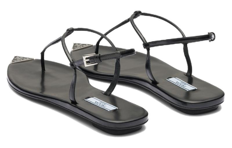 (W) Prada Calfskin Fashion Sandals 'Black' 圖 4