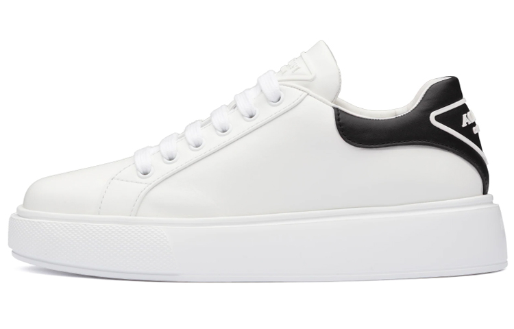 (W) Prada Calfskin Sneakers 'Black White'