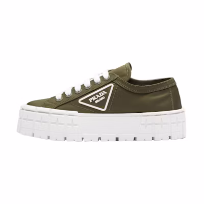 (W) Prada Canvas Fashion Sneakers 'Green'