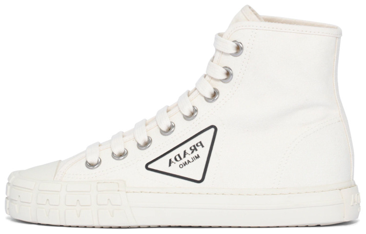 (Women) Prada Canvas High-Top Sneakers 'White' 1T232M_2OFZ_F0304_F_035