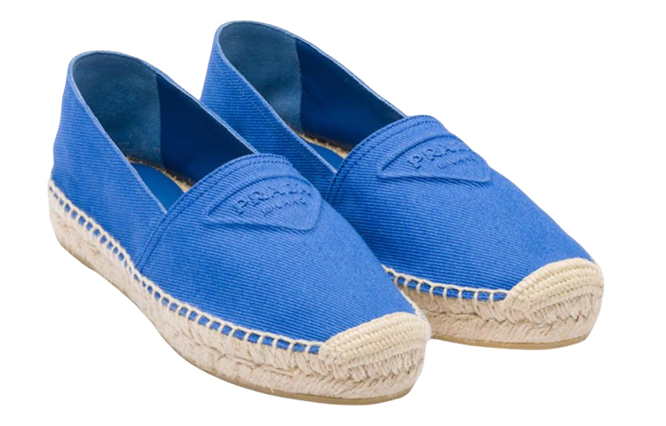 (W) Prada Canvas Logo Round-Toe Espadrilles 'Blue' 圖 3