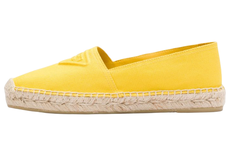 (W) Prada Canvas Low-Top Sneakers 'Yellow Logo'