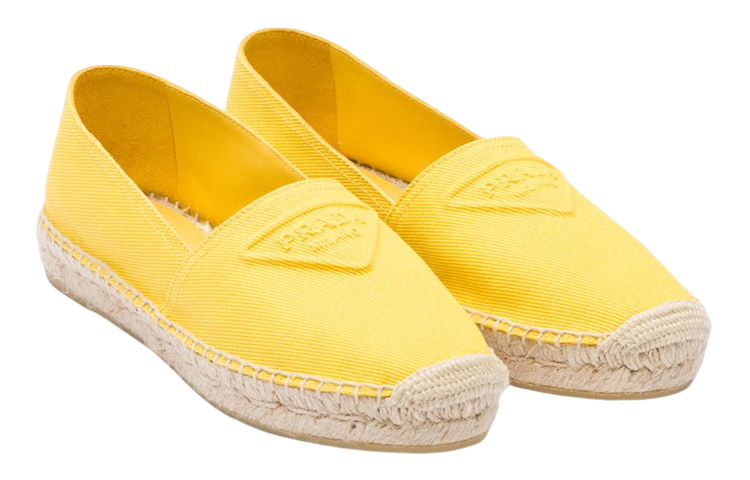 (W) Prada Canvas Low-Top Sneakers 'Yellow Logo' 圖 2